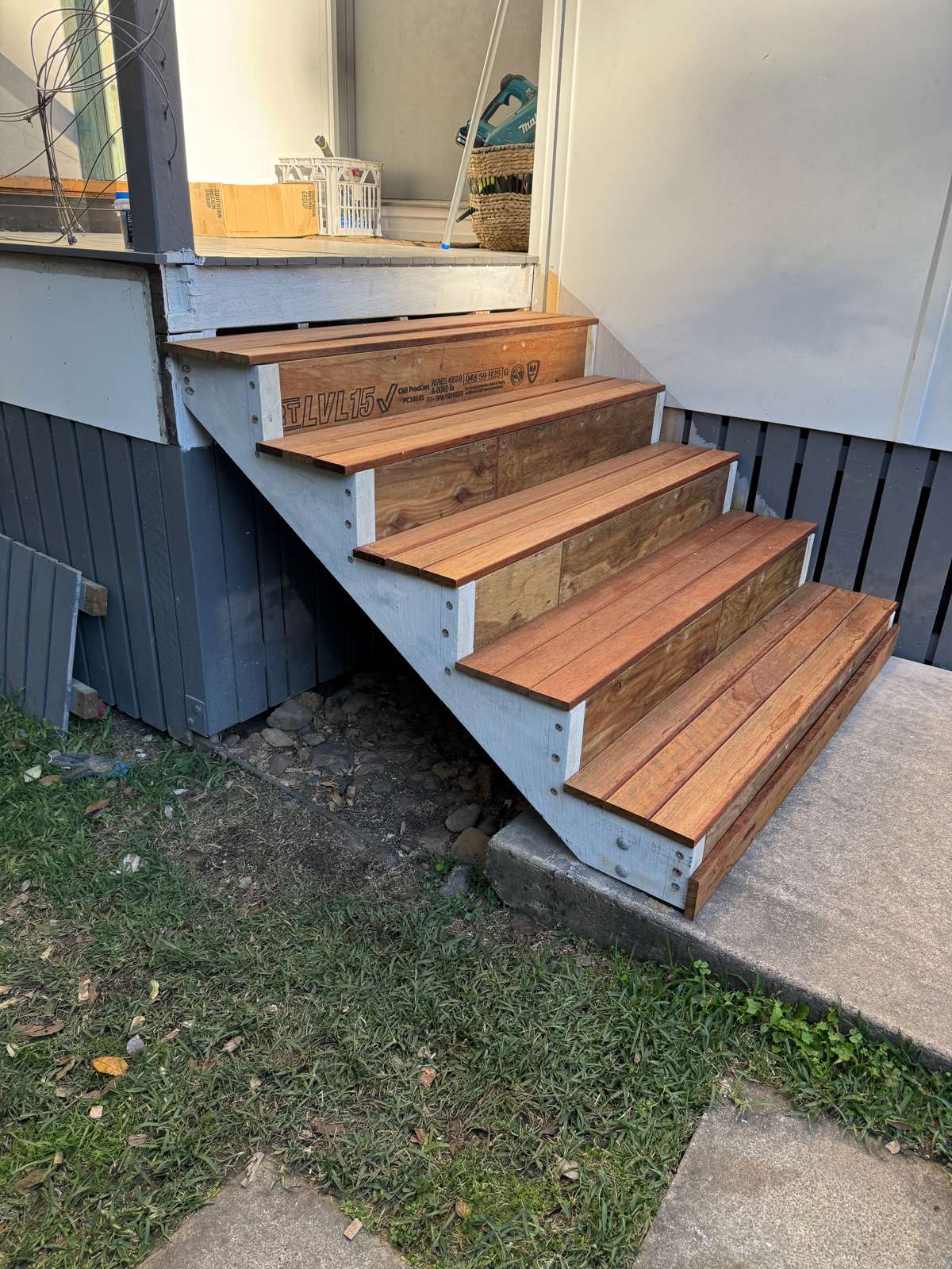 New timber stairs from a renovation in Ashgrove